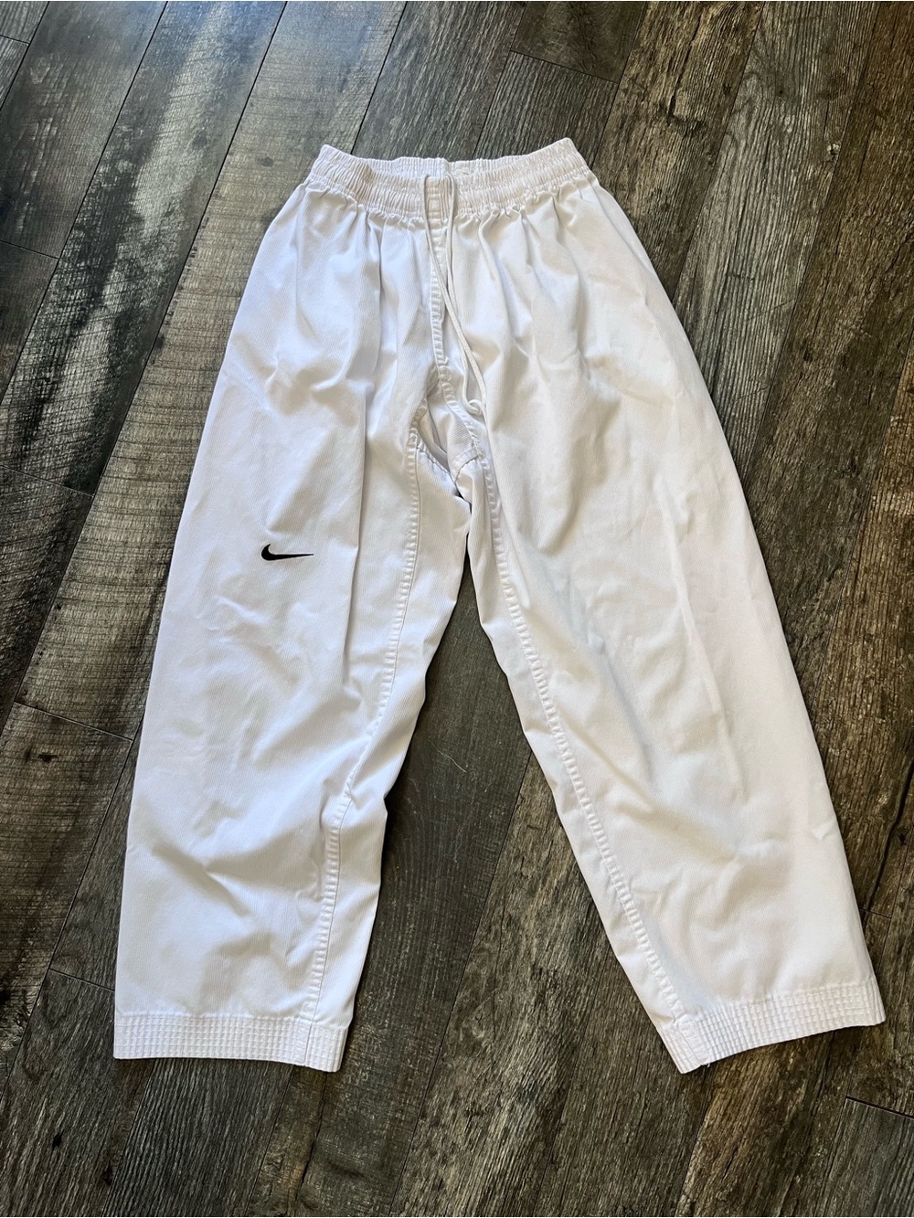 Nike White Taekwondo Martial Arts Uniform Pants Dobok Size 8 / 180cm